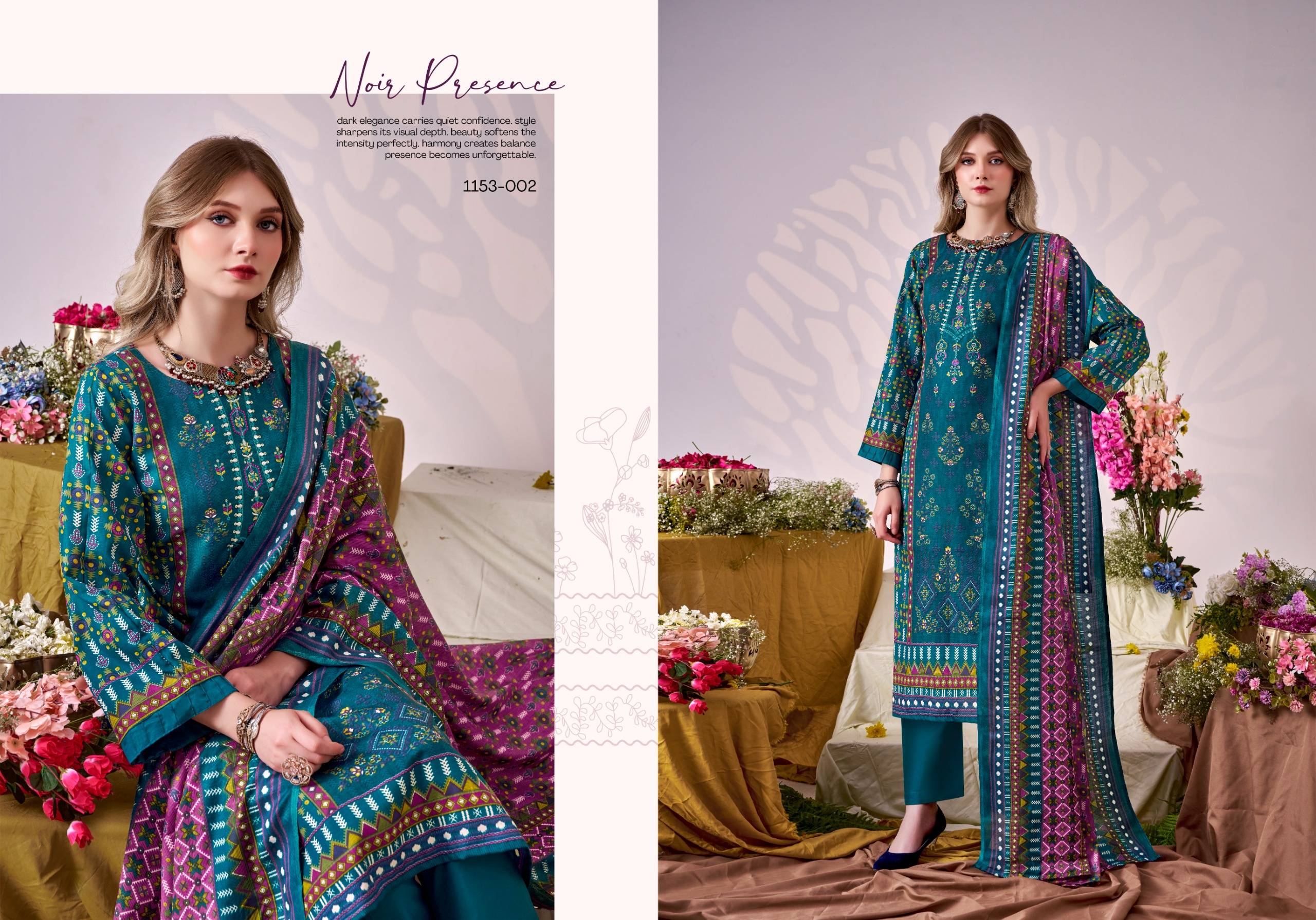 BIN KAREEM VOL 5 By ROMANI 1153-001 To 1153-008 Series Designer Suits Premium Soft Cotton Dresses At Wholesale Price
